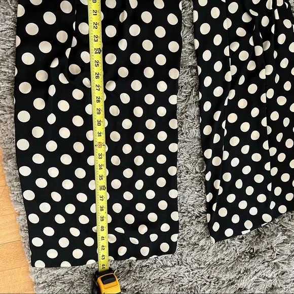 ZARA Polka Dot High Waist Satin Pants, XS - Picture 8 of 10